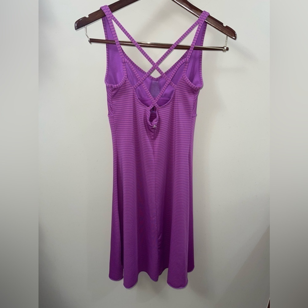Prana Womens Rebecca Dress Orchid Pinstripe - Picture 3 of 6